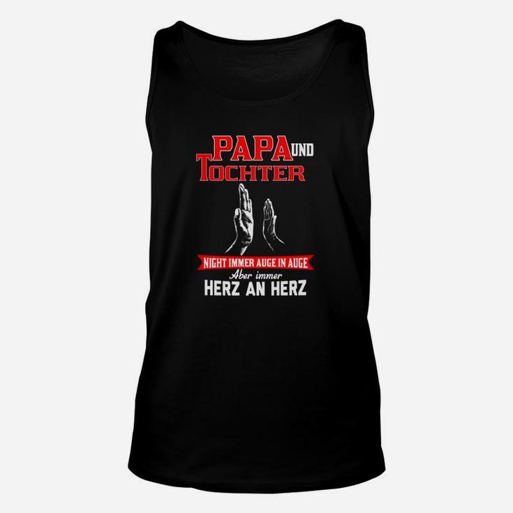 Papa und Tochter Herz an Herz Unisex TankTop, Vaterliebe Tee