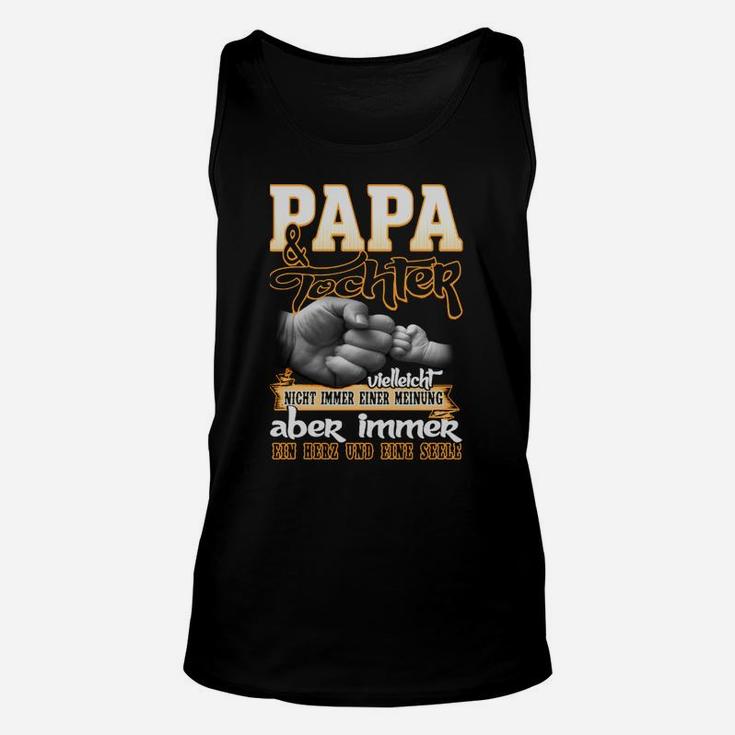 Papa und Tochter Herz an Herz Verbundenheits-Unisex TankTop, Einzigartiges Familien-Design