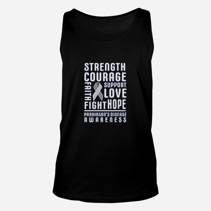 Parkinson Disease Awareness Strength Courage And Support Unisex Tank Top