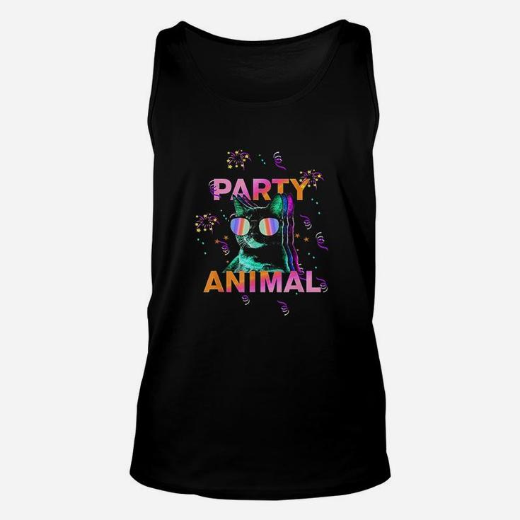 Party Cat Party Animal Colorful Graphic Unisex Tank Top