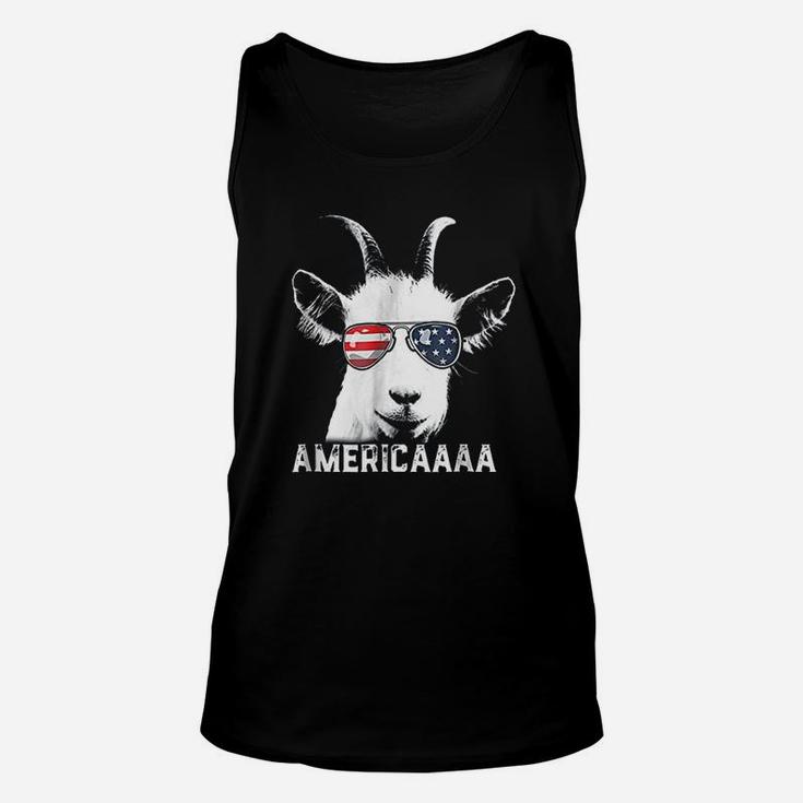 Patriotic Goat 4th Of July Funny Goat Americaaa Unisex Tank Top