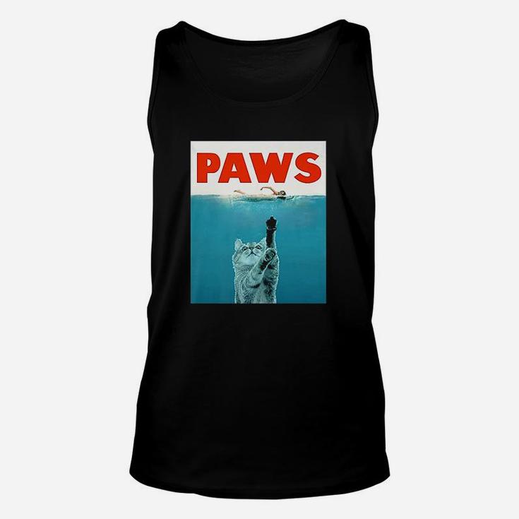 Paws Kitten Meow Parody Funny Cat Lover Gifts Unisex Tank Top