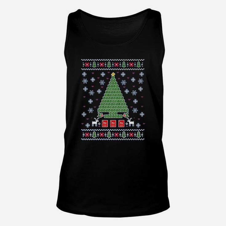 Periodic Tree Table Of Elements Science Ugly Christmas Unisex Tank Top