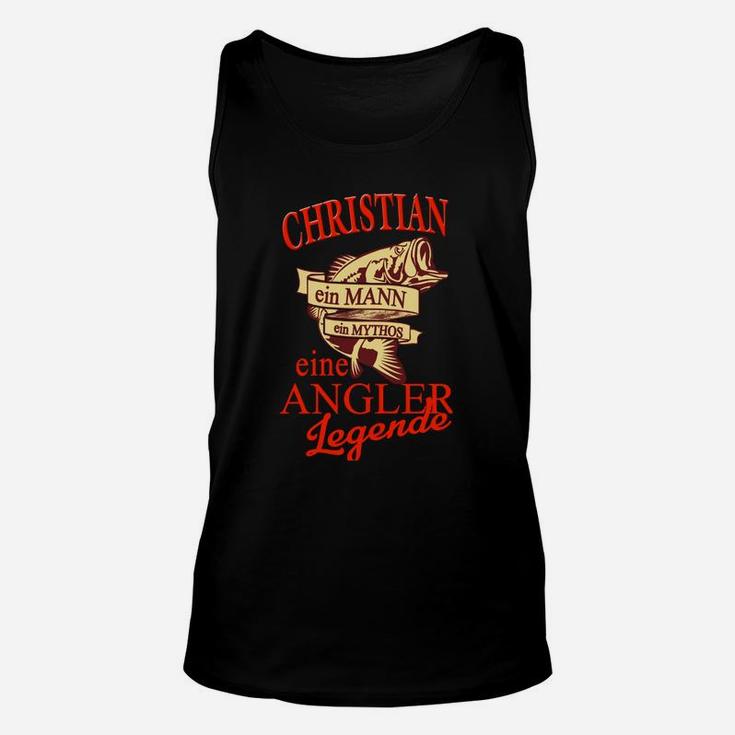 Personalisiertes Angler-Unisex TankTop für Christian mit Legenden-Motiv