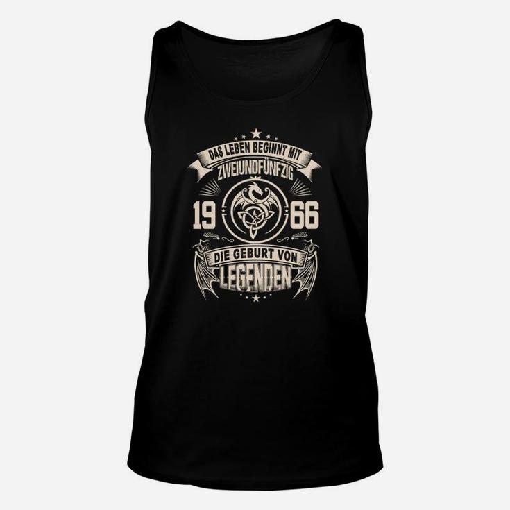 Personalisiertes Geburtsjahr 1966 Legenden Unisex TankTop, Unikat Jahrgang Tee