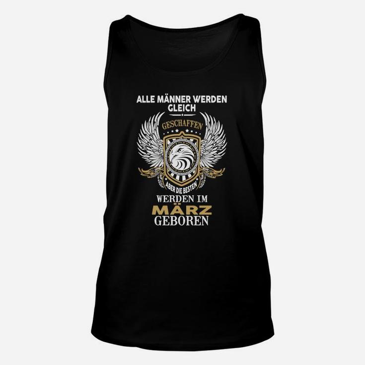 Personalisiertes März Legenden Unisex TankTop, Lorbeerkranz-Design