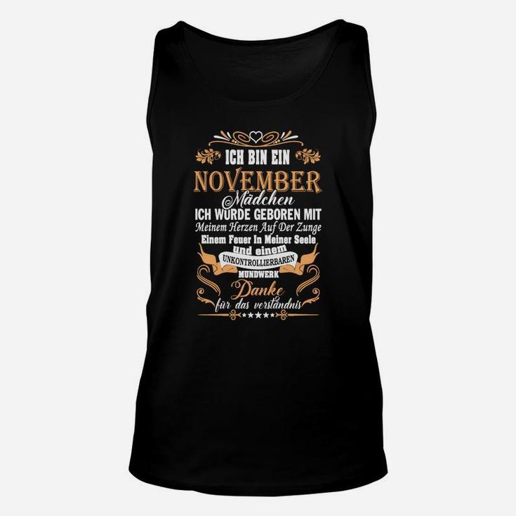 Personalisiertes November-Geburtstagsshirt für Stolze November-Mädchen Unisex TankTop