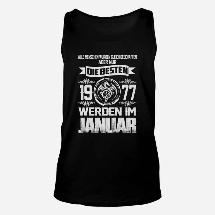 Personalisiertes Unisex TankTop Jahrgang 1977, Januar Geburtstagsdesign