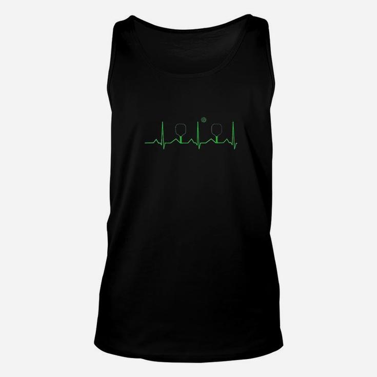 Pickleball Heartbeat Funny Gift For Pickle Ball Players Unisex Tank Top