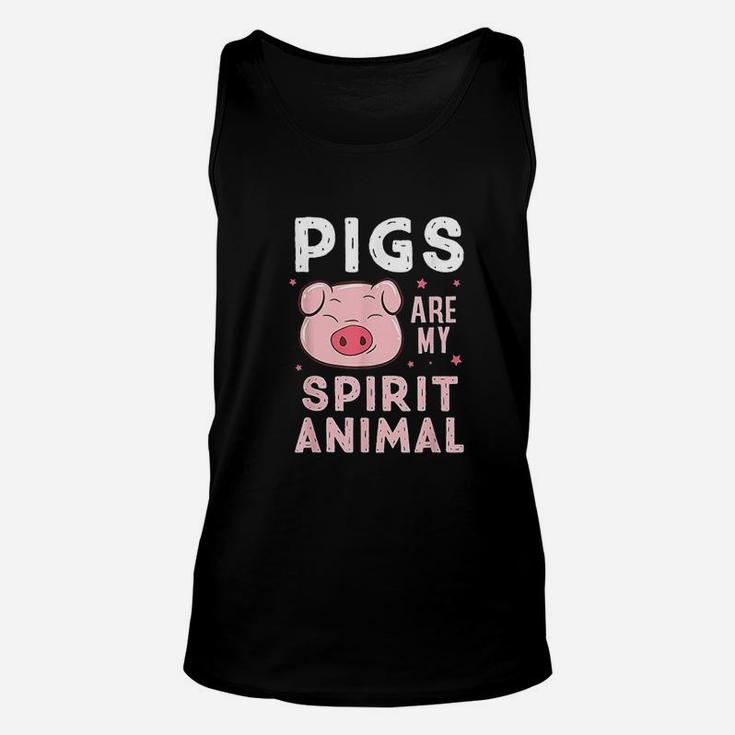 Pigs Are My Spirit Animal Pig Lovers Farmer Unisex Tank Top