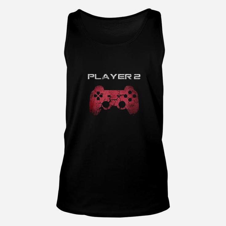 Player 1 Player 2 Gamer Gaming Matching Dad Son Couple Gift Unisex Tank Top