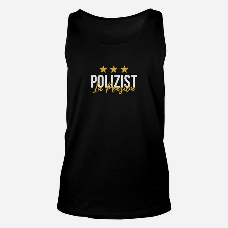 Polizist In Person Schwarzes Unisex TankTop mit Sternenmotiv