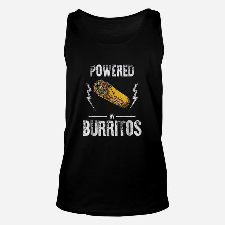 Powered By Burritos Funny Mexican Food Lover Unisex Tank Top