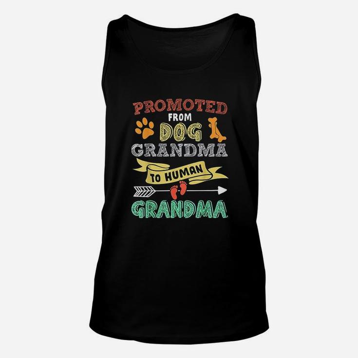 Promoted From Dog Grandma To Human Grandpa Unisex Tank Top