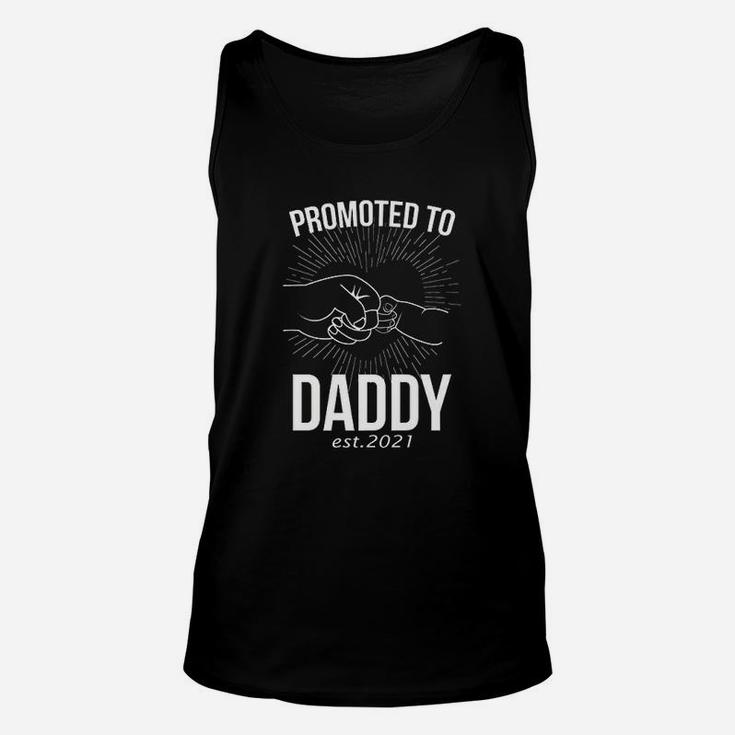Promoted To Daddy Est 2021 Est New Dad Baby Unisex Tank Top