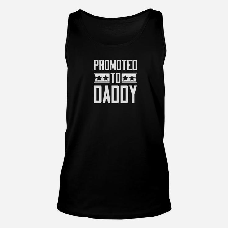 Promoted To Daddy Funny Best Dad Christmas Gift Unisex Tank Top