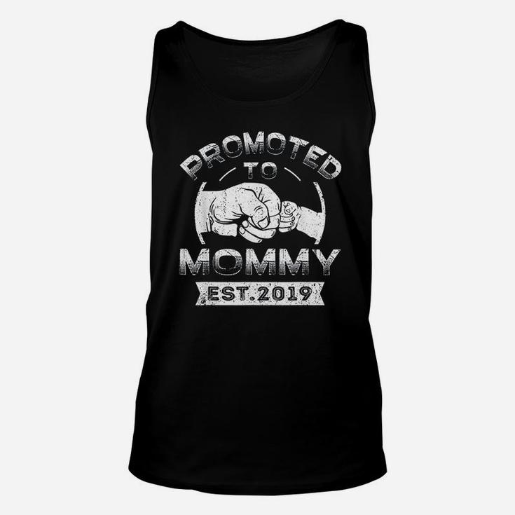 Promoted To Mommy Est 2019 Vintage New Mom Mama Gift Unisex Tank Top