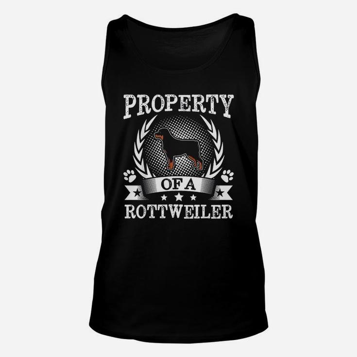Property Of A Rottweiler Cute Dog Lover Unisex Tank Top