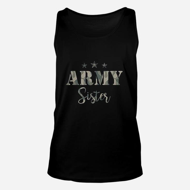 Proud Army Sister Camouflage Army Sister Unisex Tank Top