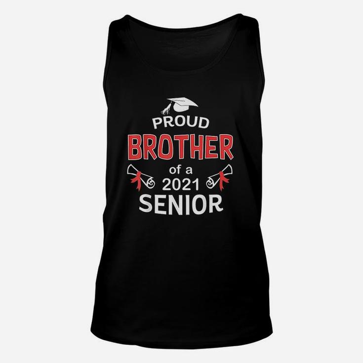 Proud Brother Of A 2021 Senior Shirt Graduation 2021 Unisex Tank Top