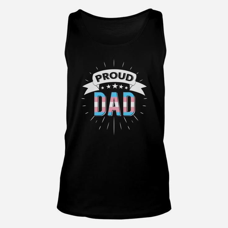 Proud Dad Trans Lgbt Pride Month Fathers Gift Unisex Tank Top