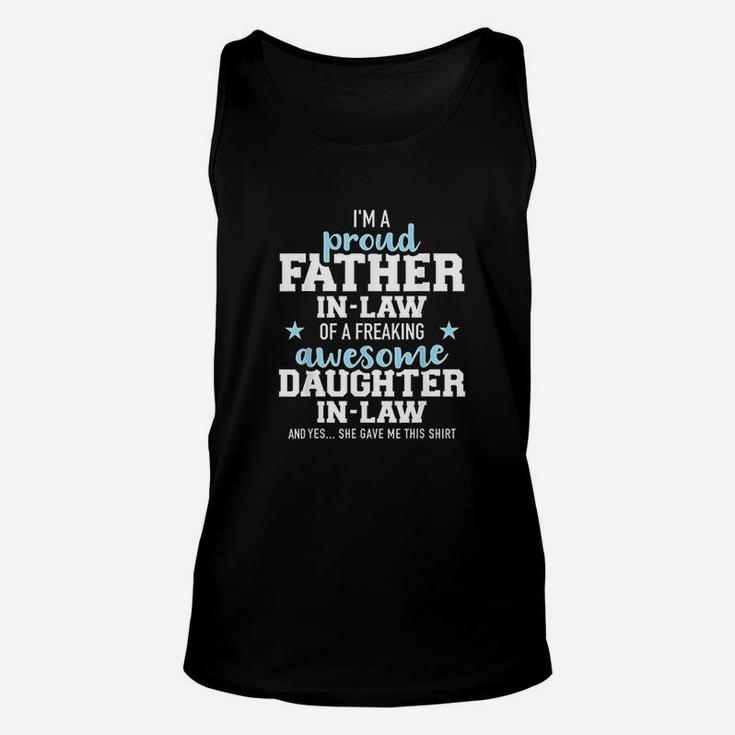 Proud Father-in-law Of A Freaking Awesome Daughter-in-law Unisex Tank Top