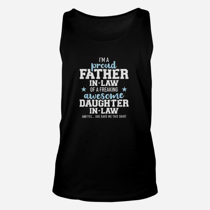 Proud Father In Law Of A Freaking Awesome Unisex Tank Top