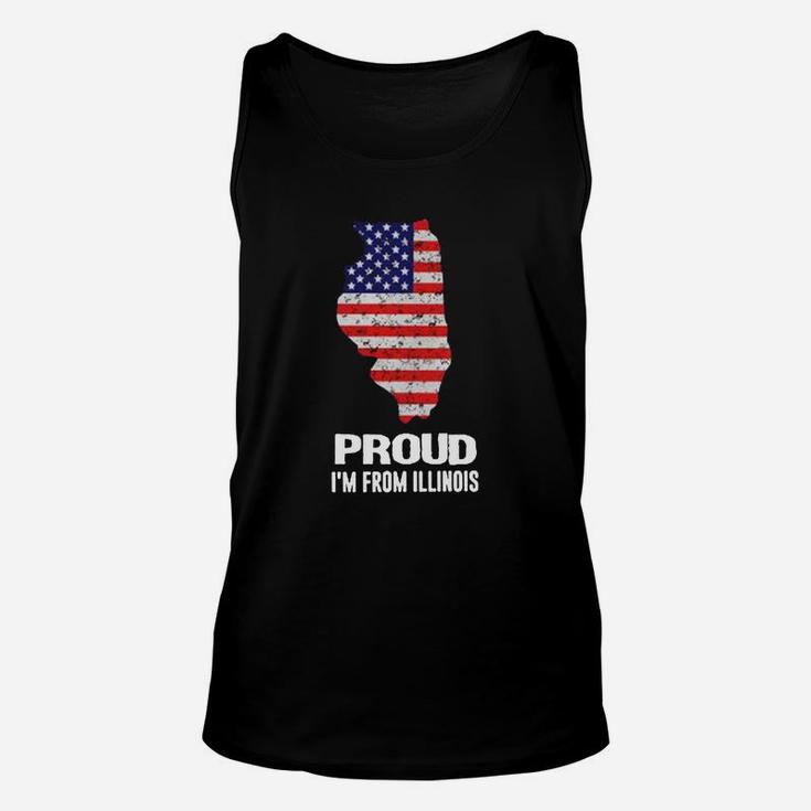 Proud I Am From Illinois Independence Day Of The Us Proud I Am From Illinois Unisex Tank Top