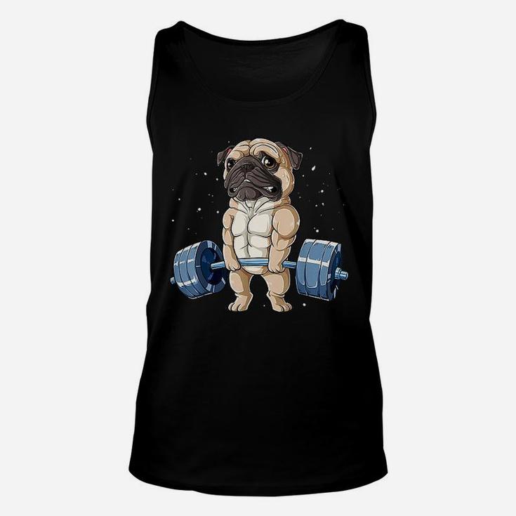 Pug Weightlifting Funny Unisex Tank Top