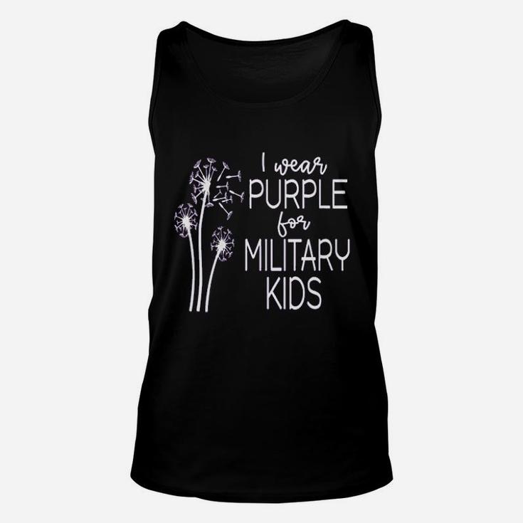Purple Up In April Dandelion For Month Of The Military Unisex Tank Top