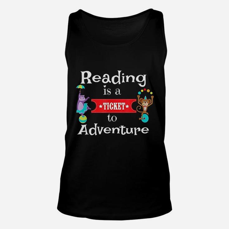 Reading For Kids And Teachers Circus Animal Reading Unisex Tank Top