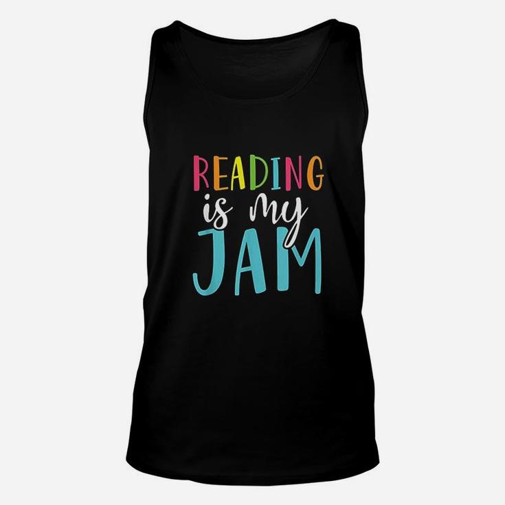 Reading Is My Jam Funny Back To School Teacher Unisex Tank Top