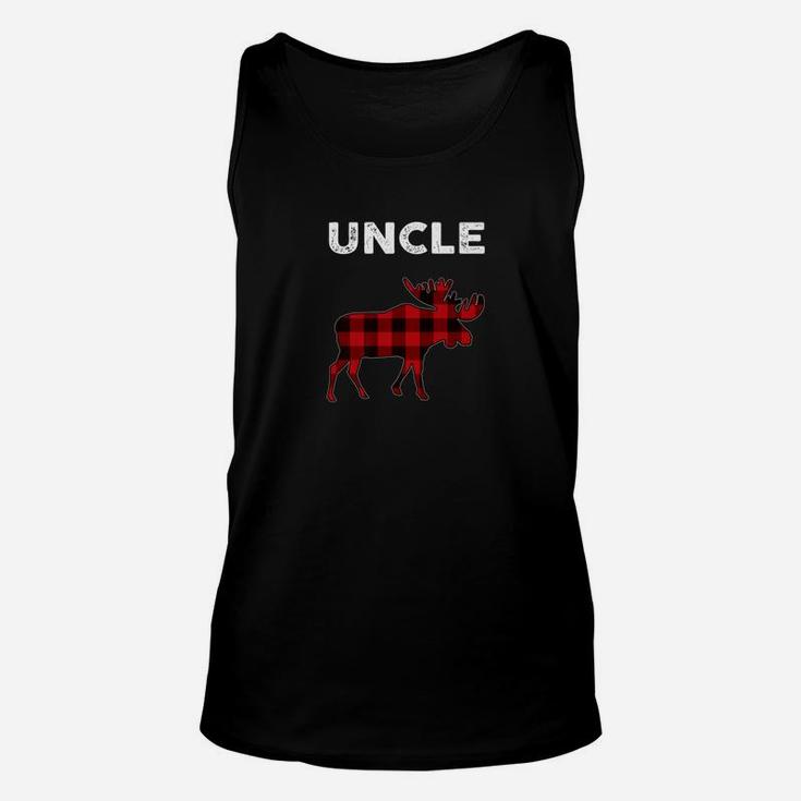 Red Plaid Uncle Moose Matching Family Christmas Pajama Gift Unisex Tank Top