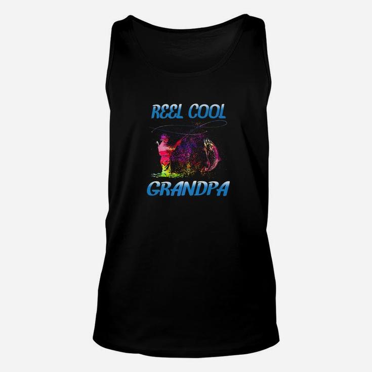 Reel Cool Grandpa Shirt Fathers Day Gifts For Fishing Lover Premium Unisex Tank Top
