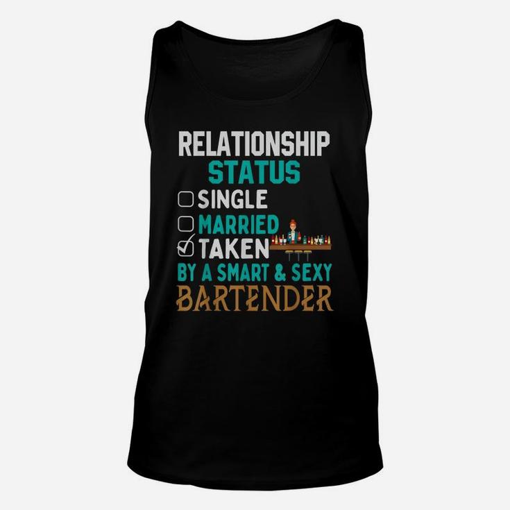 Relationship Status Taken By A Smart Bartender Unisex Tank Top
