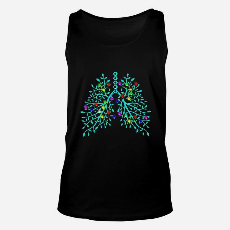 Respiratory Therapy Lung Christmas String Light Ornament Unisex Tank Top