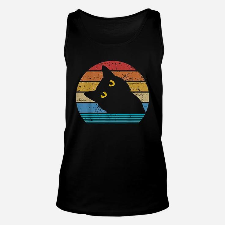 Retro Black Cat Lover Vintage Style Cats Cute Kitty Gift Unisex Tank Top
