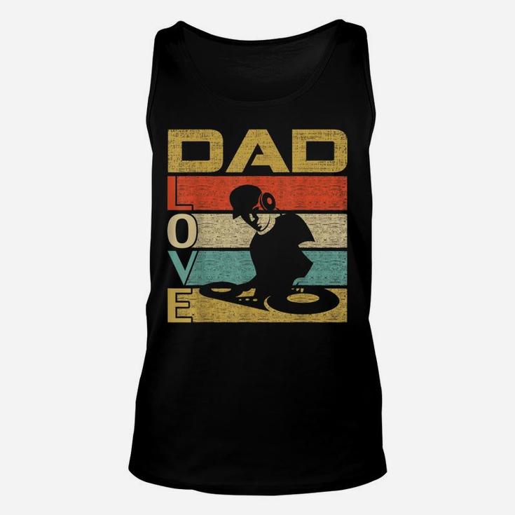 Retro Vintage Dad Love Dj Deejay Fathers Day Unisex Tank Top