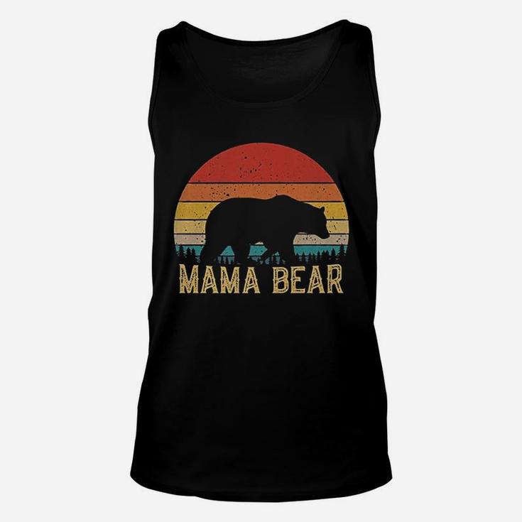Retro Vintage Sunset Mama Bear Unisex Tank Top