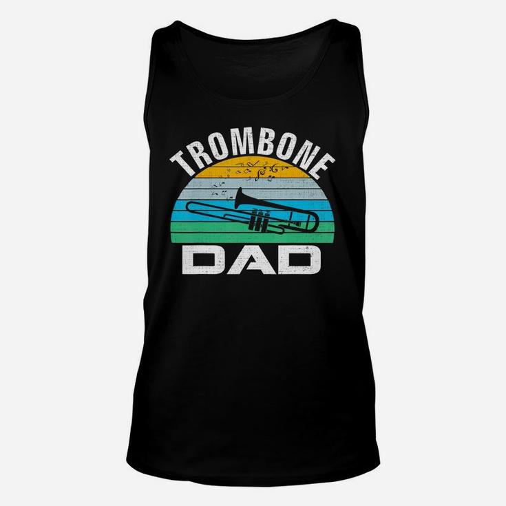 Retro Vintage Trombone Dad Funny Music Father's Day Gift T-shirt Unisex Tank Top
