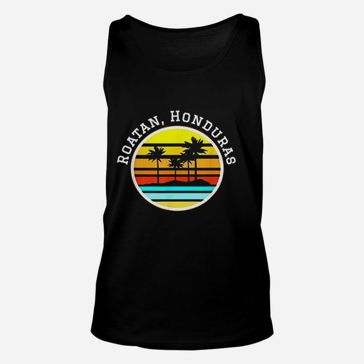 Roatan Honduras Vacation Shirts Palm Trees Unisex Tank Top