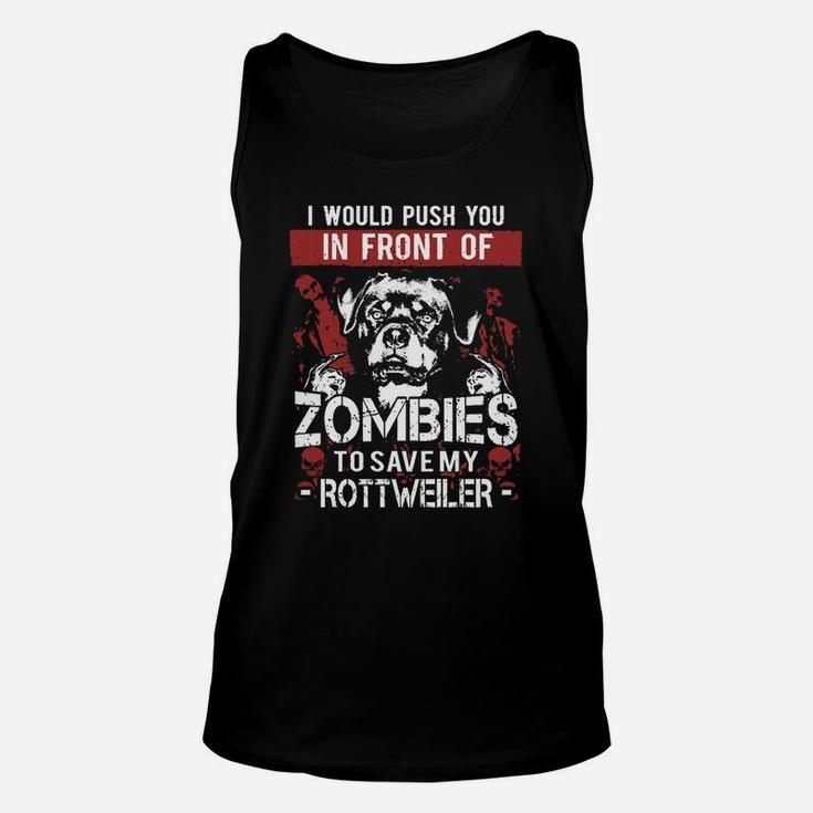 Rottweiler Shirt - Zombies Rottweiler Shirt Unisex Tank Top