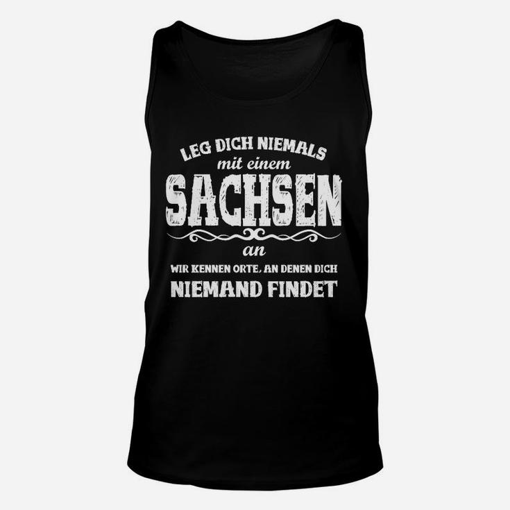 Sachsen Statement Unisex TankTop - Humorvolle Warnung, Schwarz