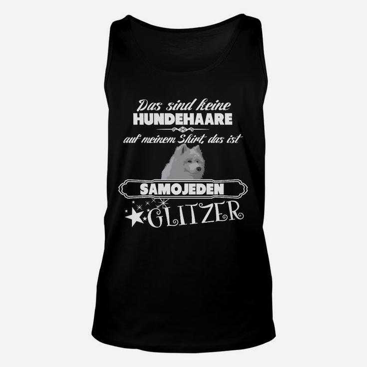 Samojeden Glitzer Hunde-Motiv Unisex TankTop, Fun Design für Haustierfans