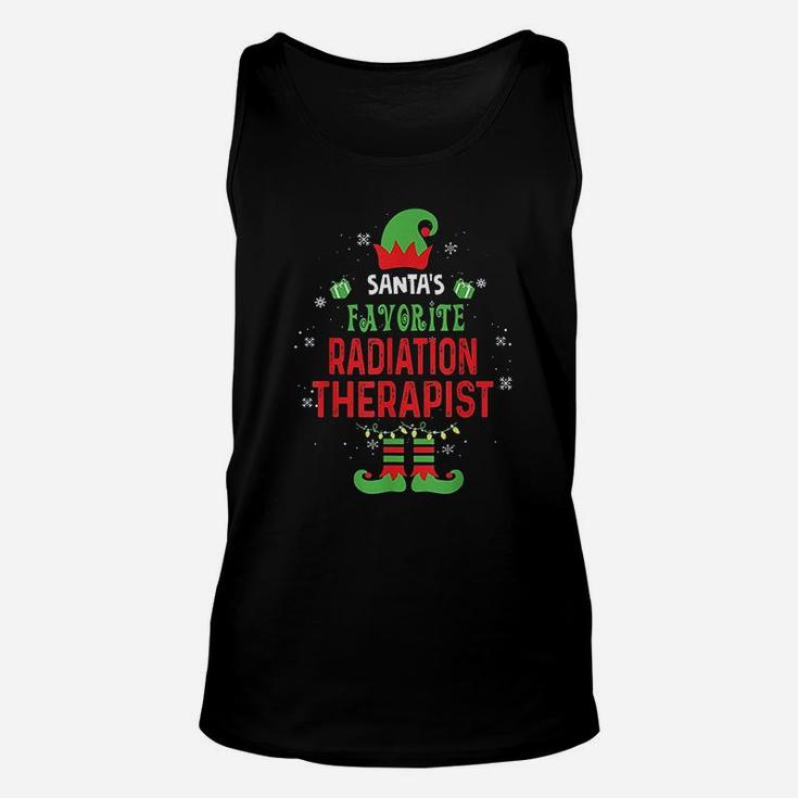 Santas Favorite Radiation Therapist Funny Christmas Gifts Unisex Tank Top