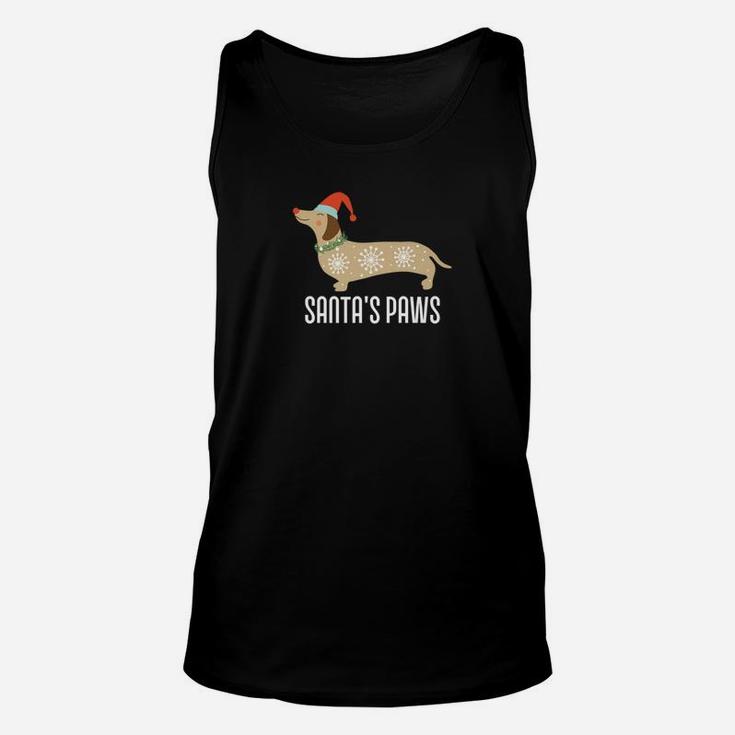 Santas Paw Funny Holiday Dog Gift Unisex Tank Top