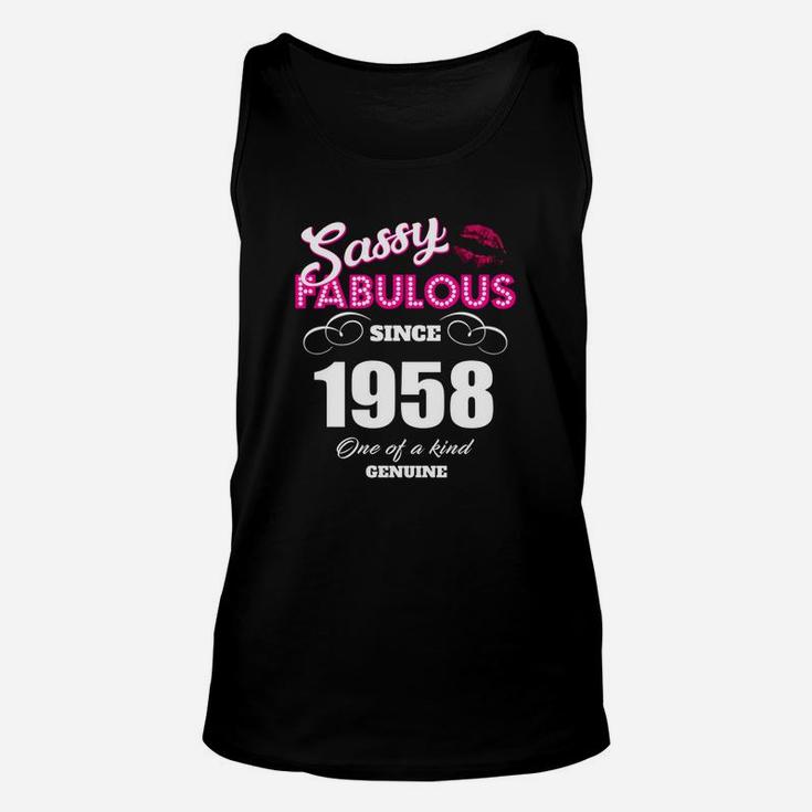 Sassy Fabulous Since 1958 Unisex Tank Top