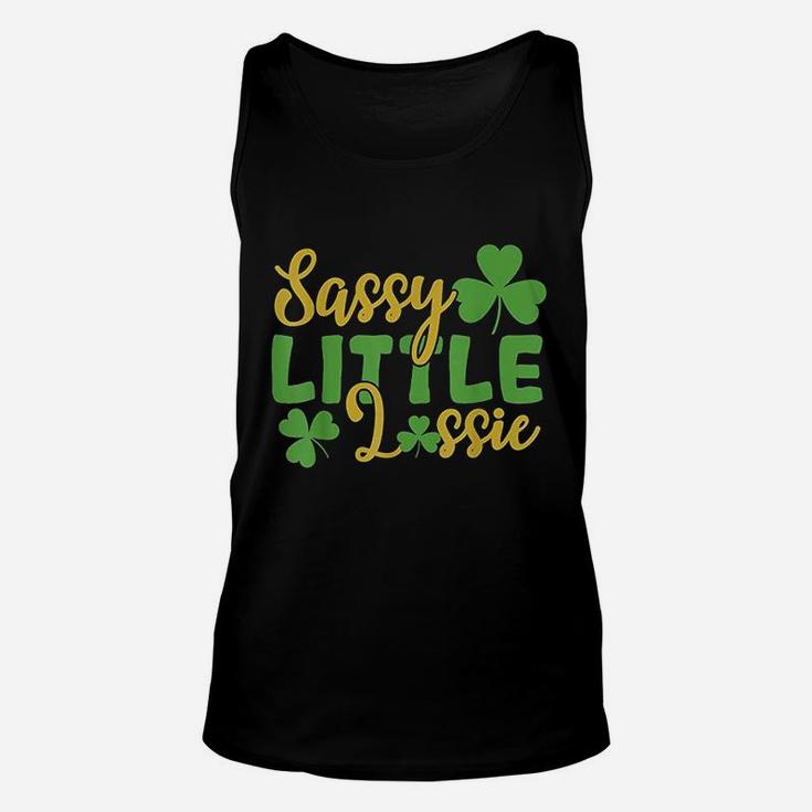 Sassy Little Lassie Shamrock St Patricks Day Unisex Tank Top