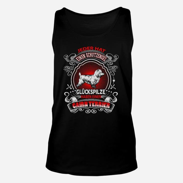 Schutzengel Cairn Terrier Unisex TankTop, Schwarzes Tee mit Spruch