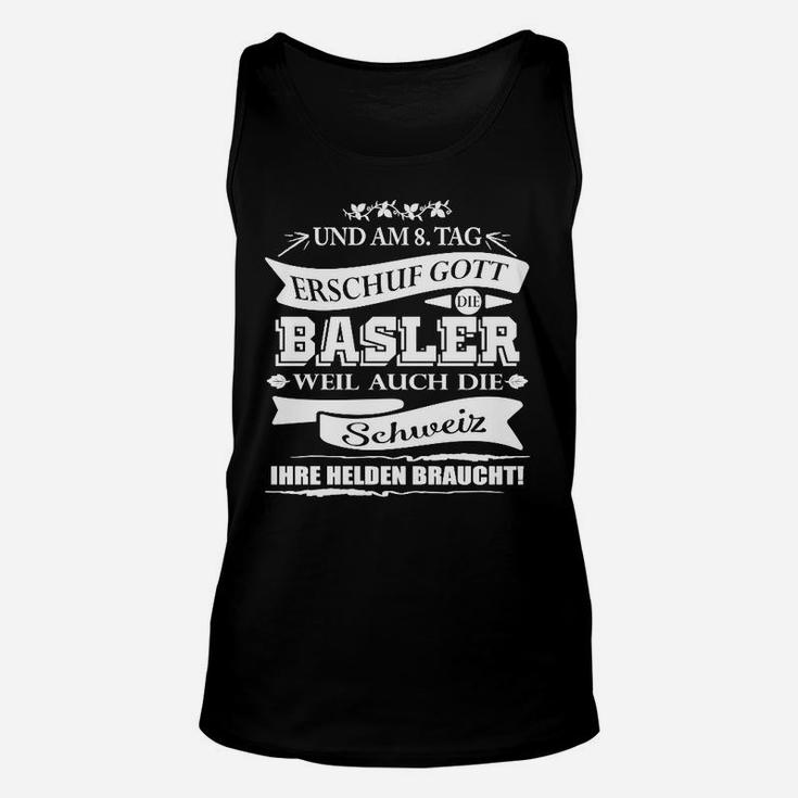 Schwarz Basler Stolz Unisex TankTop mit Schweizer Spruch, Stilvolles Tee